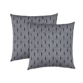 Ikat Cushion Cover 16x16, Set of 2, Grey - Eyaas